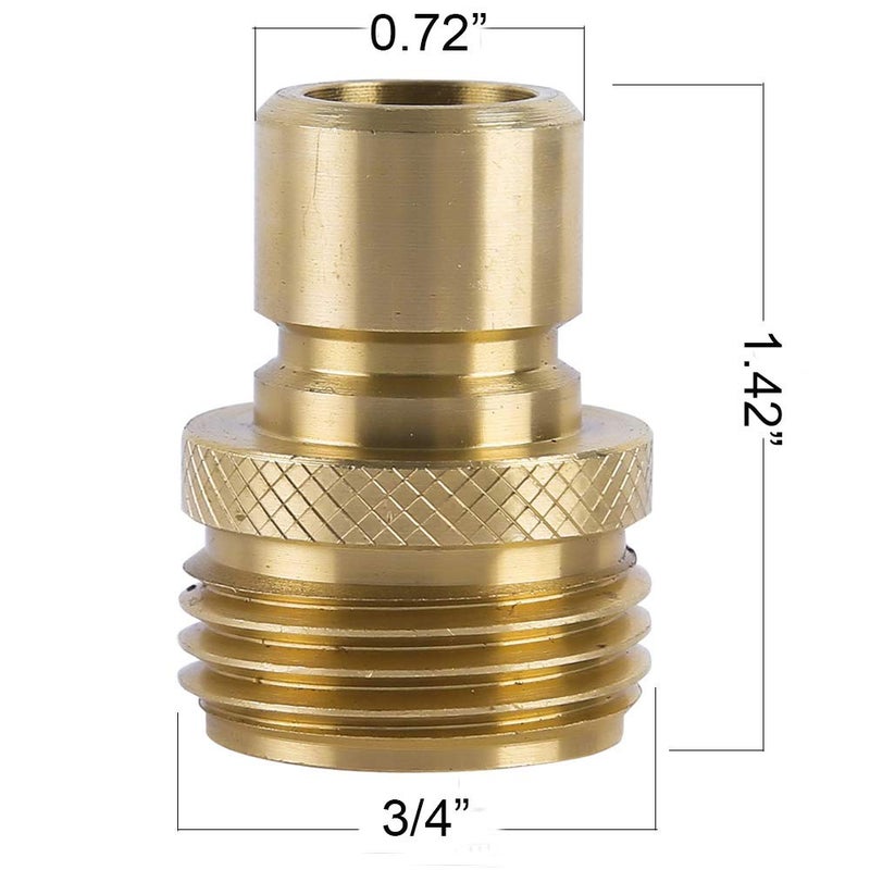 HQMPC Garden Hose Quick Connect Brass Hose Quick Connectors Water Hose Connector 3/4"GTH (3 Female Coupler+ 6 Male Nipples) - Image 5